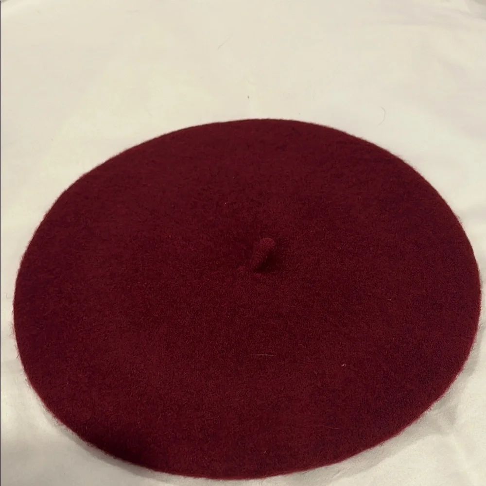 Kid’s Elegant Burgundy Beret NWT